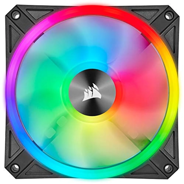Corsair QL Series, Ql120 RGB, 120mm RGB LED Fan, Single Pack - Black, 4.72 x 4.72 x 0.98 inches
