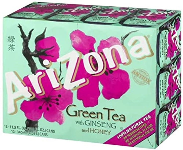 MARL CR- Arizona Green Tea with Ginseng and Honey, 11.5 fl oz(12 Cans)