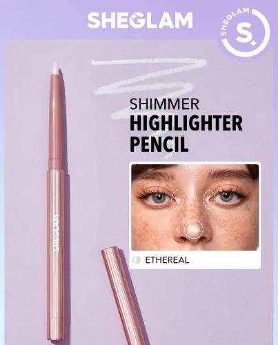 SHEGLAM Fairy Wand Precision Highlighter Pencil-Ethereal  Shimmer Gel Highlighter Pencil Long Wear Brighten Eyes Silky Smooth Blendable White Cream Eyeliner  Eye Make Up | SHEIN USA