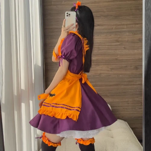 Halloween Embroidered Maid Short Dresses S-5XL Special Outfit 100% Polyester Thigh Length Role-Playing Women's Cosplay Costumes - AliExpress 