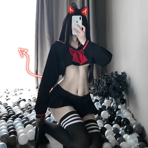 Sweet Sexy Lingerie Anime Cosplay Costume JK Uniform Temptation Kwaii Lolita Mini Top Skirt Erotic Roleplay Student Sailor Suit - AliExpress 