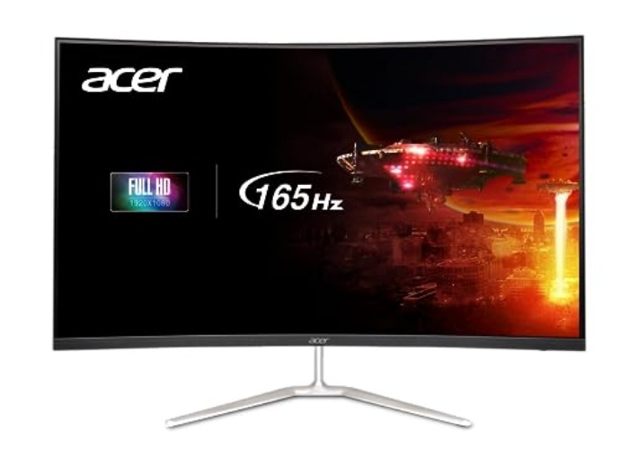 Acer Nitro 31.5" FHD 1920 x 1080 1500R Curved PC Gaming Monitor | AMD FreeSync Premium | Up to 165Hz Refresh | 1ms VRB | VESA Mountable | HDR10 | 1 x Display Port 1.2 & 2 x HDMI 1.4 | EDA320Q Pbiipx - FHD - 31.5-inch