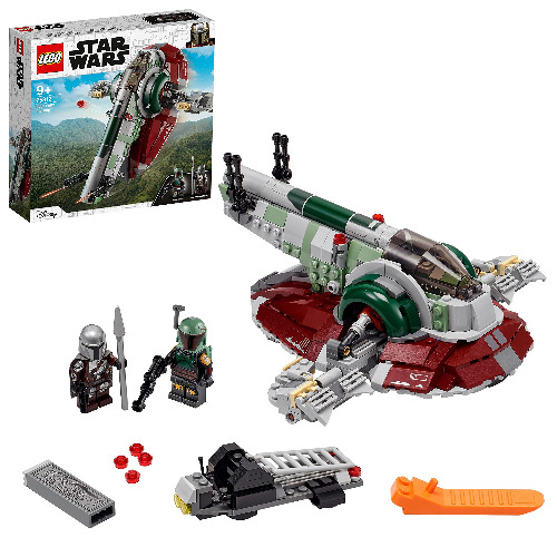 LEGO 75312 Star Wars Boba Fetts Starship™, Bauset für Kinder ab 9 Jahren, Mandalorian-Modell mit 2 Minifiguren - Single