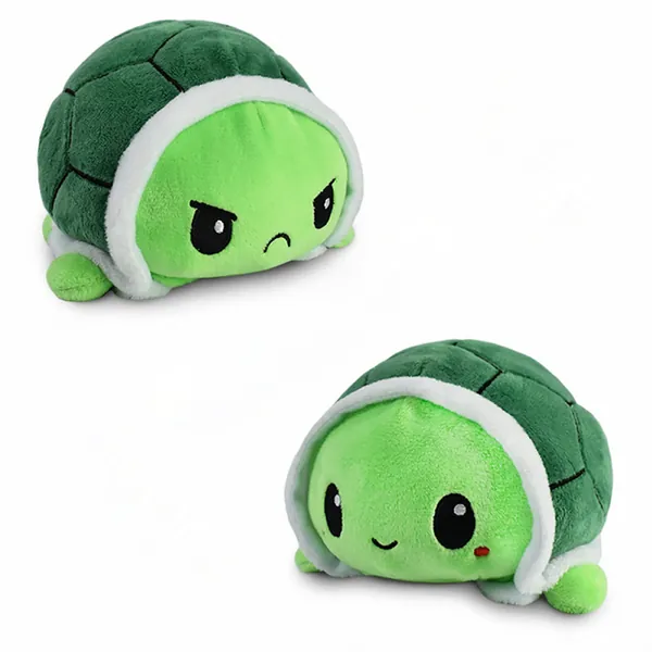 Schildkröte Stimmungs Kuscheltier,Schildkröte Plüschtier, Doppelseitiges Flip-Plüschtier Süße Wendepuppe Kinderspielzeug Geschenk Plüschtiere Kleine Schildkröten Toy für Mädchen Jungen