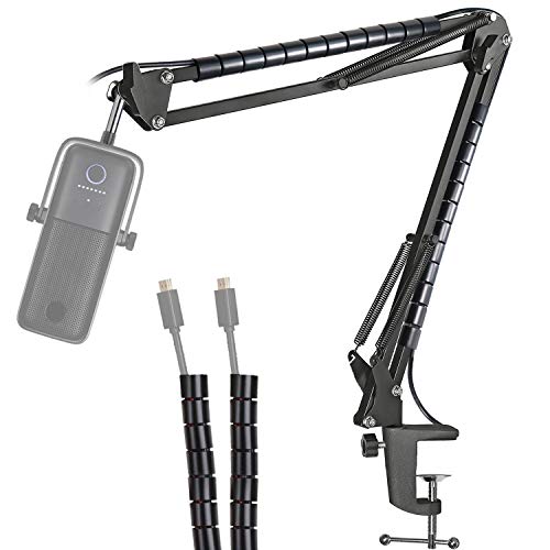 Mic Boom Arm Compatible with Elgato Wave:3 Microphone, Professional Adjustable Scissor Microphone Stand Wave3 by YOUSHARES - Mic Stand