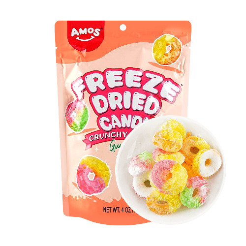Freeze Dried Candy Gummy Rings,4 oz - Freeze Dried Candy Gummy Rings