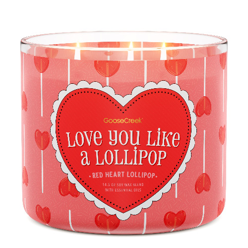 Red Heart Lollipop Large 3-Wick Candle | Default Title