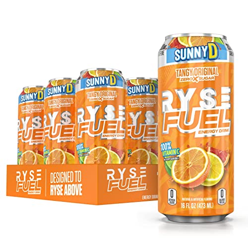 RYSE Fuel Energy Drink 12 Pack (Sunny D Tangy Original)