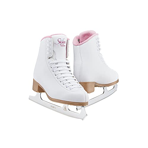 Jackson Classic SoftSkate 380 Womens/Girls Ice Figure Skates - Womens Size-7.0 - White/Pink