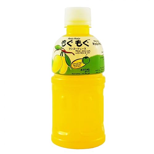 Mogu Mogu Juice with Nata De Coco, Mango, 12 Pound (Pack of 6) - Mango - 10.88 Fl Oz (Pack of 6)