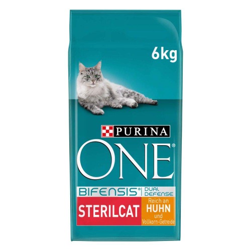 PURINA ONE BIFENSIS STERILCAT Katzenfutter trocken für sterilisierte Katzen, reich an Huhn, 1er Pack (1 x 6kg) - alte Version
