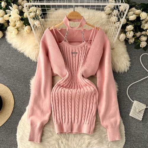 Trinity Two Piece Knit Set | Pink