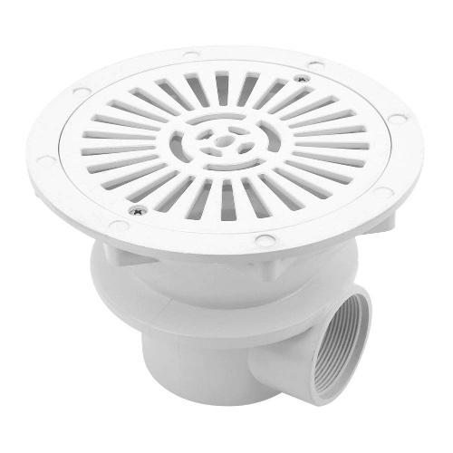 Maxmartt Pool Floor Drain, 2in White Main Drain Water Inlet Draining Accessory for Swimming Pool