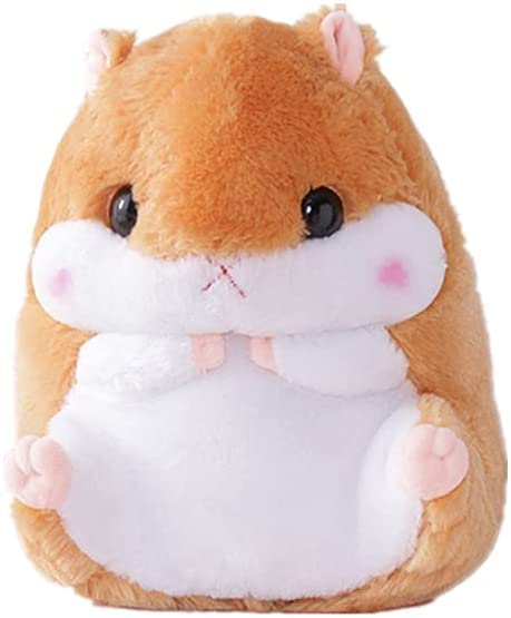 Wgxzyq Hamster Plushie Toy Hamster Stuffed Animal Plush Toy Birthday Xmas Gift for Kids Boys Girls (15.6inch, Brown) - Brown