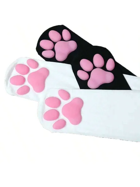 Cat Paw Knee-High Socks 