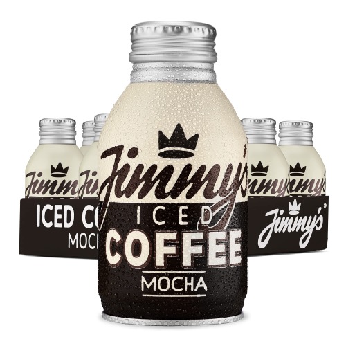 Jimmy’s Iced Coffee Mocha BottleCan 12 x 275ml Multipack (Crate of 12) Cold Chocolate Milk & Coffee Tins Bulk Pack