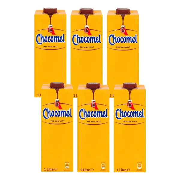 Chocomel Original Dutch Chocolate Milk Drink Tetra Pack 1L (Pack of 6)