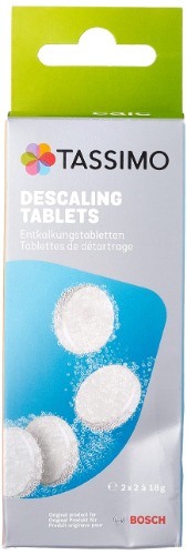Tassimo by Bosch TCZ6004 Descaling Tablets - 4 Tablets, White