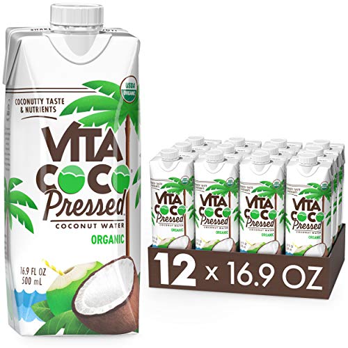 Vita Coco Organic Coconut Water, Pressed, More "Coconutty" Flavor, Natural Electrolytes, Vital Nutrients, 16.9 Fl Oz (Pack of 12) - Coconut - 16.9 Fl Oz (Pack of 12)