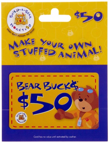 Build-A-Bear Gift Card - 50 Bear Bucks$