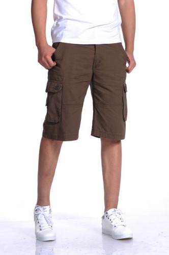 Mens Casual Cargo Shorts - Brown / M