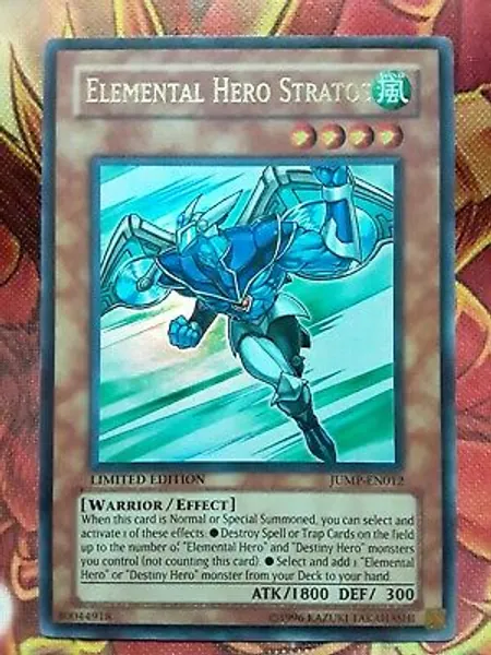 Yugioh Elemental Hero Stratos Ultra Rare JUMP-EN012 Lightly Played  | eBay