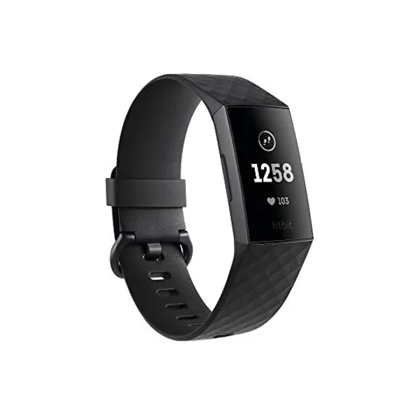 
                            Fitbit Charge 3 Advanced Fitness Tracker with Heart Rate, Swim Tracking & 7 Day Battery - Graphite/Black, One Size
                        