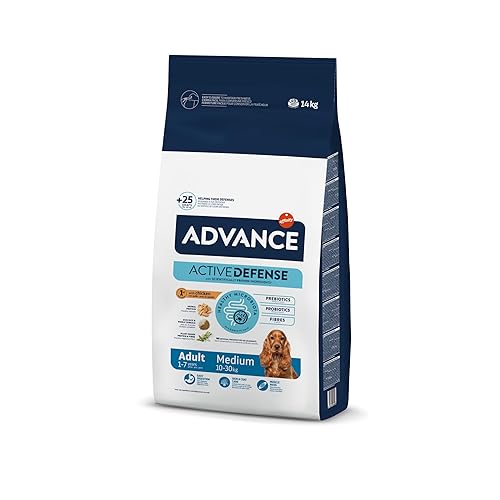 Advance Medium Adult Chicken, Pienso para Perros Adultos de Razas Medianas con Pollo, 14kg - 14 kg (Paquete de 1)