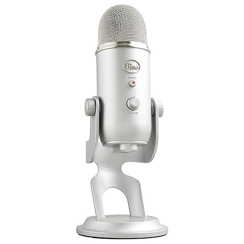 Logitech Blue - Micrófonos Yeti - 10-Year Anniversary Edition - Micrófono USB - Plata