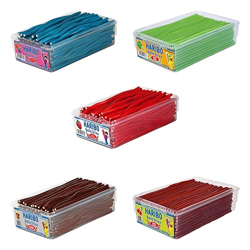 HARIBO Balla Stixx Set (ehemals Balla Balla), Gummibärchen, Weingummi, Fruchtgummi, 5 Sorten, 5 x 1125g