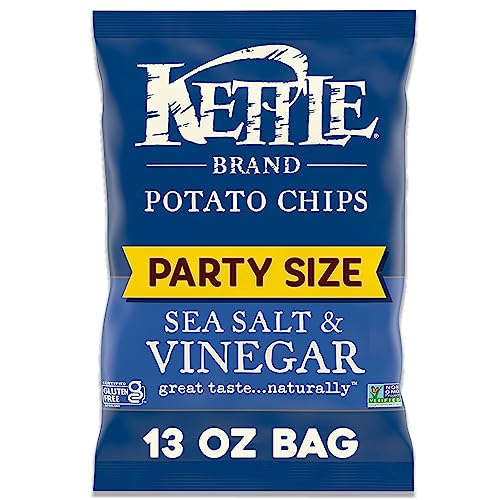 Kettle Brand Potato Chips Sea Salt & Vinegar Kettle Chips, 13 Oz - 13 Ounce (Pack of 1)