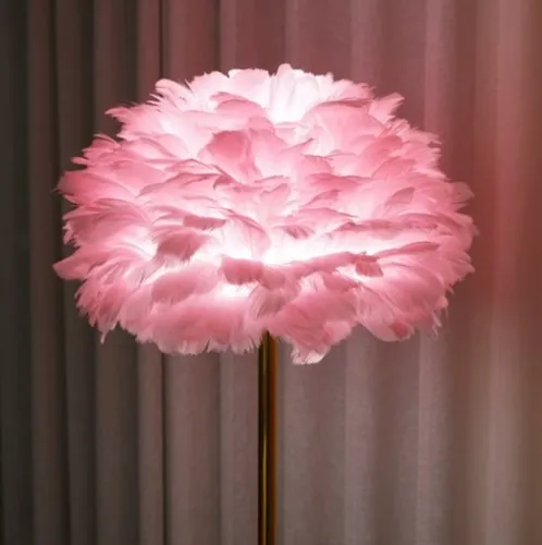 깃털 장 스탠드 인테리어 조명 실내조명