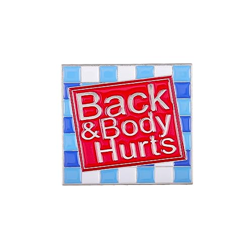 LUKGELYAM Cute Enamel Pins Cartoon Lapel Pin Brooch Badge for Backpack Jackets Funny Tiger Pins for Gift DIY Accessory Clothing Bookbags Hat Decoration - back body hurts