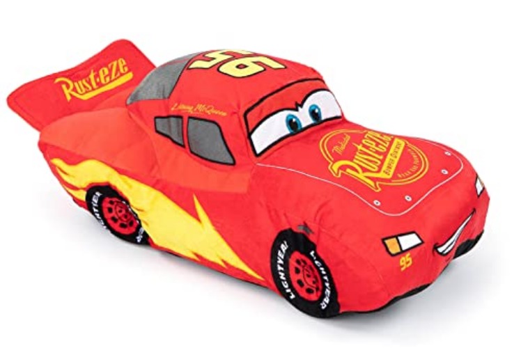 Disney Pixar Cars 3 Plush Stuffed Lightning Mcqueen Red Pillow Buddy - Kids Super Soft Polyester Microfiber, 17 inch (Official Disney Pixar Product) - E. Lightning Mcqueen