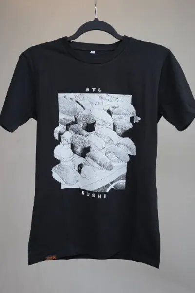 Sushi Manga T-Shirt | L / 100% Cotton