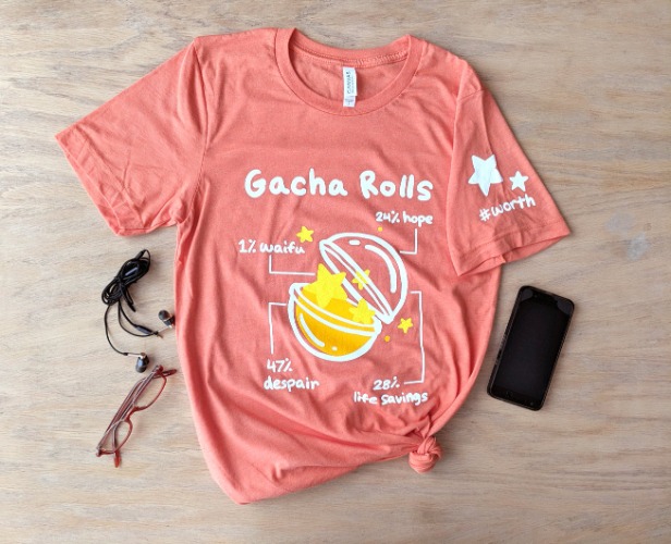 Anatomy of a Gacha Roll T-shirt | chirofish