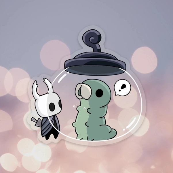 Hollow Knight Vinyl Sticker (The Knight & Grub)