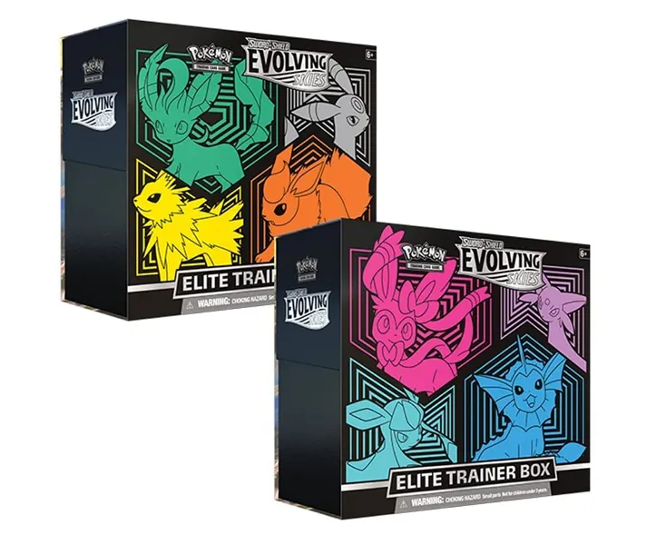 Pokémon TCG: Sword & Shield—Evolving Skies Elite Trainer Box, Random, Size 6 - Sword & Shield 7 Evolving Skies Elite Trainer Box 6. Elite Trainer Boxes