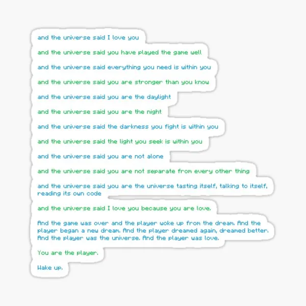 Minecraft end poem Sticker by AlixH74