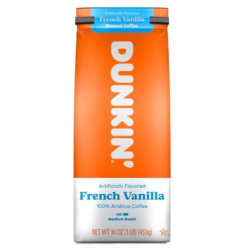 Dunkin' Donuts French Vanilla Ground Coffee, 453 g - Vanilla - 454 g (Pack of 1)