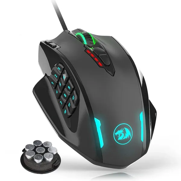Ninja Dragons 12400 DPI 19 Buttons RGB LED Laser Wired Gaming Mouse