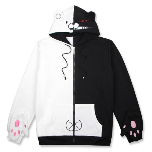 Danganronpa Monokuma Hoodie | cat paw bear / L