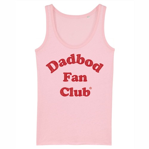 Dadbod Fan Club Gym Ladies Vest | Large - 14 / Cream Heather Pink