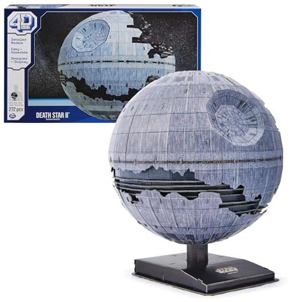 4D Build, Star Wars Deluxe Death Star II Cardstock Model Kit 272pc | Star Wars Toys Desk Decor | Building Toys | 3D Model Kits for Adults & Teens 12+ - Deluxe Death Star Ii 3d 272 Pcs