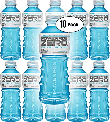 Powerade Zero Blue Mixed Berry, Zero Calorie Sports Drink, 20oz (Pack of 10, Total of 200 Oz) - Mixed Berry - 20 Fl Oz (Pack of 10)