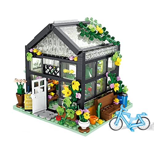 QLT Flower House Building Set, Compatible with Lego Flower Create Elegance and Warmth Environment, Nice Gift with Beautiful Box for Girls 6-12 and Building Blocks Lover (579 Pcs) - Flower House