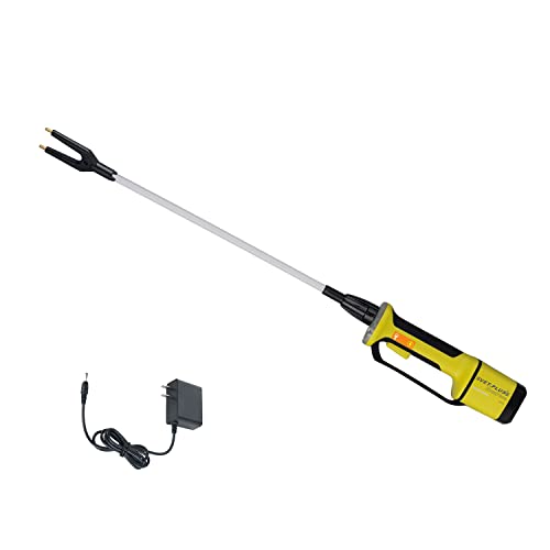 VETPLUS Rechargeable Livestock Prod for Cattle, Cow, Hog, Goat, and Sheep. with LED Torch Light, Equipped with 23“ Flexible Shaft. (Total 33 inch) - Fruit green - 33 1/2 inch