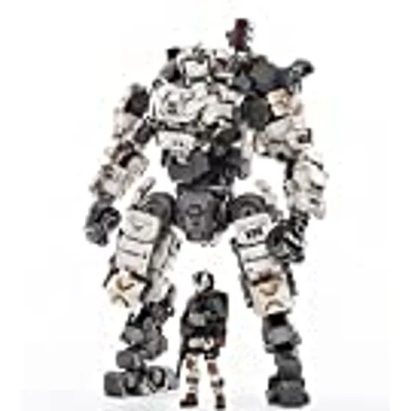 JoyToy 1/25 Action Figures White Steel Bone Mechina Armor and Female Soldier Anime Figure Collection Modern Military Model Dark Source Toys