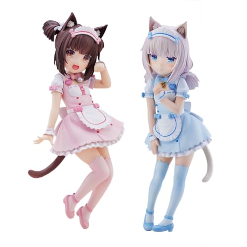 Zhongkaihua Nekopara Figure Anime Statue Model Maid Outfits Nekopara Chocola/Vanilla Figure Collectibles Ornaments Desk Decoration 18CM PVC - 2pcs - Type 5