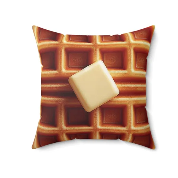 Waffle Bliss Square Pillow - 3 Sizes - 14" Ã— 14"